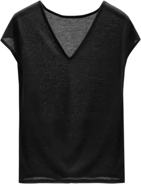 2025 Womens Summer Top Cotton Cap Sleeve Tank Tops V Neck T Shirts Solid Color Tunic Blouse Plus Size Tank Tops