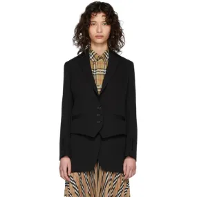Burberry Black Wool Titouan Blazer