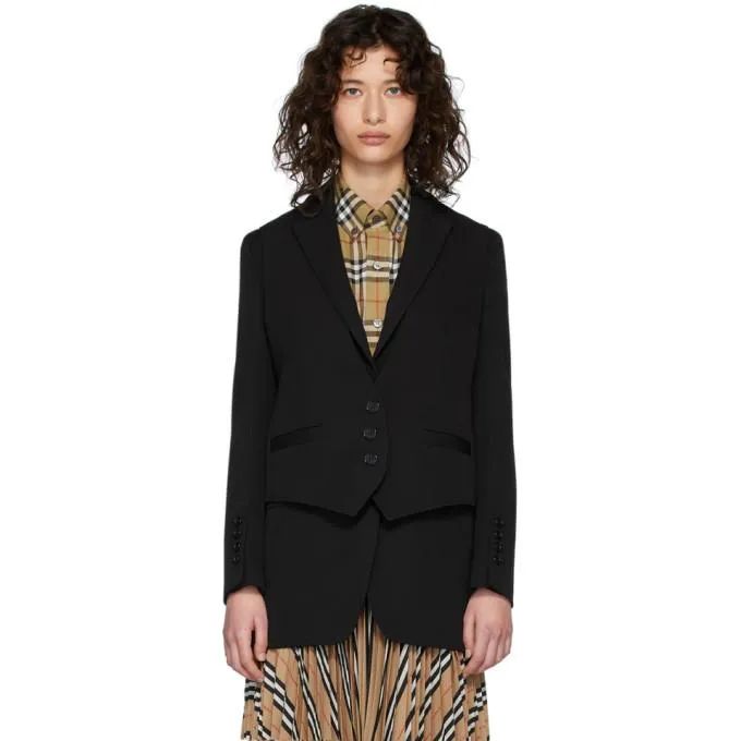 Burberry Black Wool Titouan Blazer
