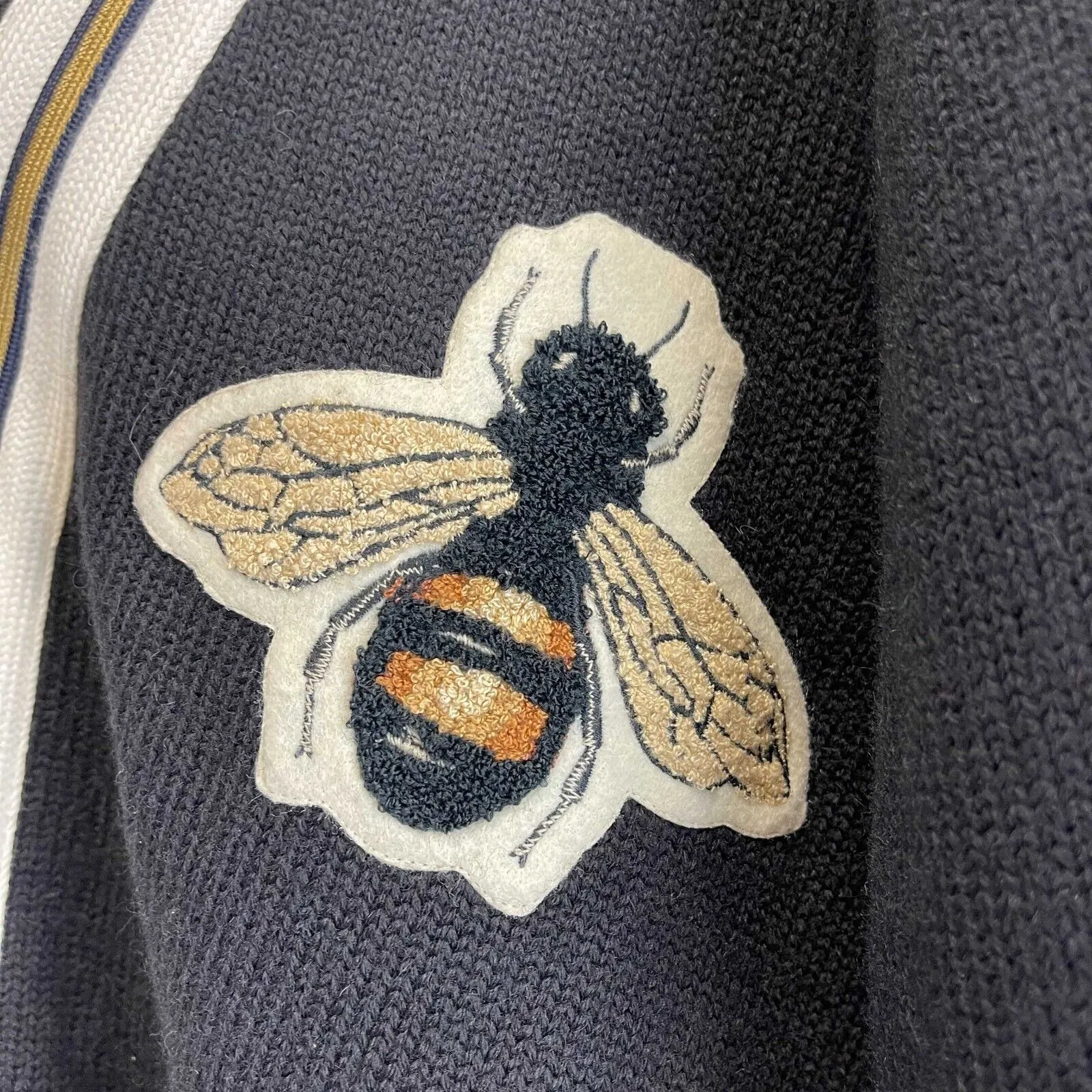 Gucci - Wool Bee Appliqu Black Cardigan - Size label missing