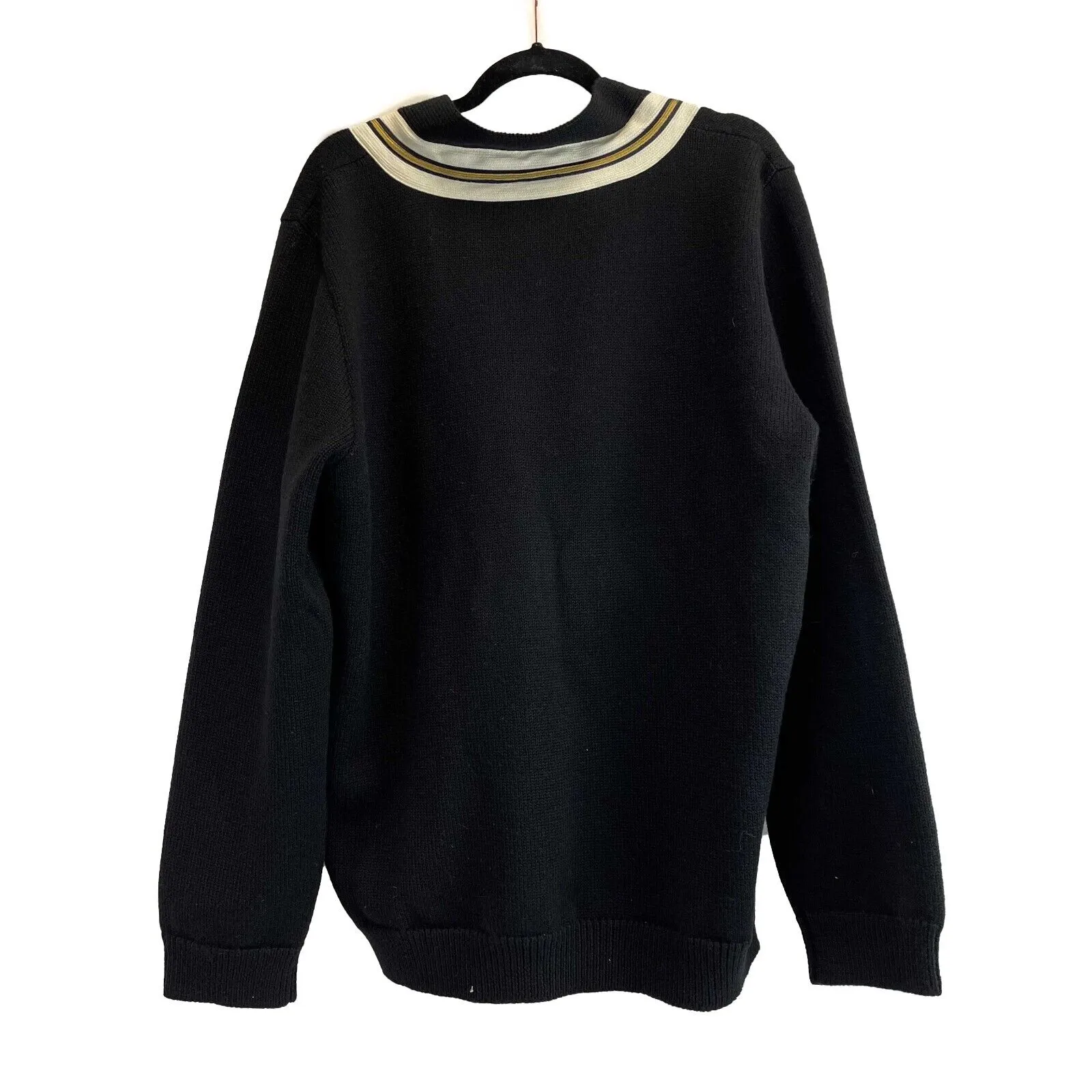 Gucci - Wool Bee Appliqu Black Cardigan - Size label missing