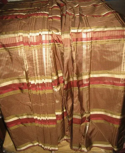 Multi colour Plaids Silk Taffeta Fabric~Width 54 TAFCS2[2]