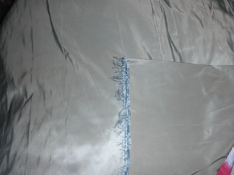 SILK TAFFETA FABRIC greyish Blue  continuous piece 54&quot;*