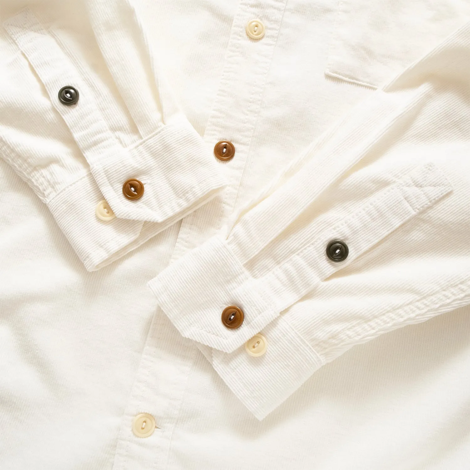 (ST404) Color Button Corduroy Shirt