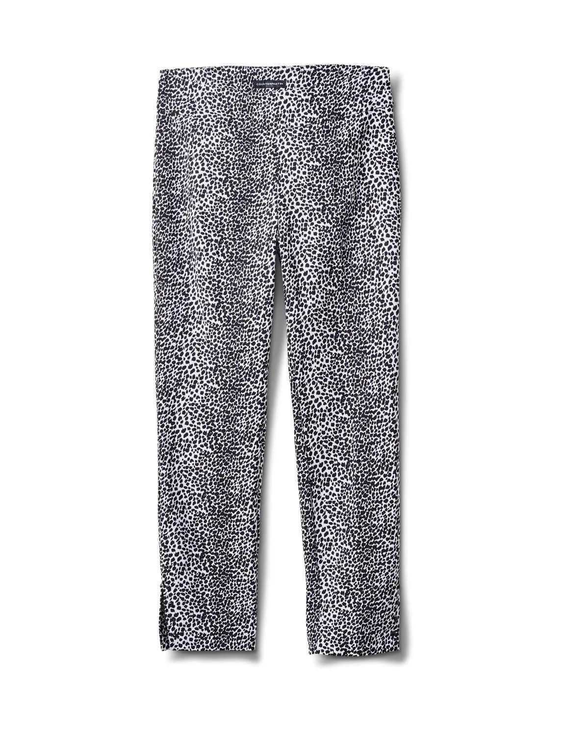 Super Stretch Pull On Ankle Pant With Rivet Trim Hem