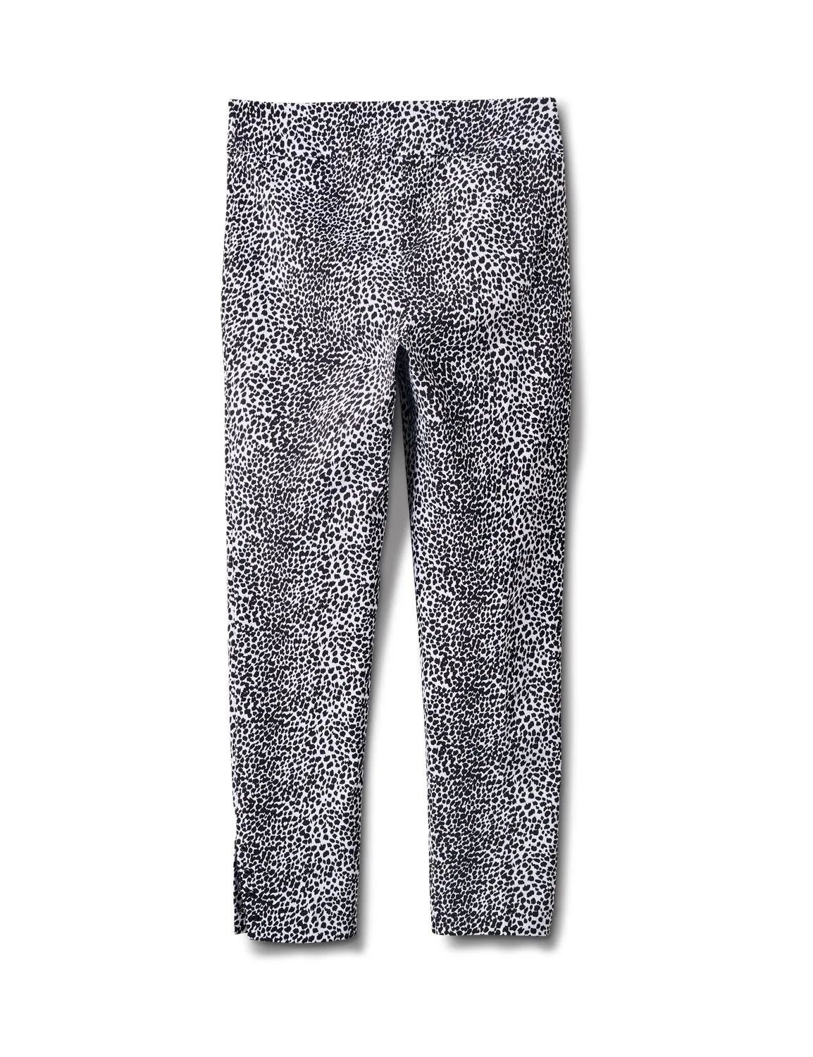 Super Stretch Pull On Ankle Pant With Rivet Trim Hem