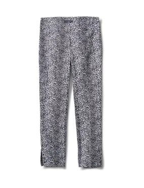 Super Stretch Pull On Ankle Pant With Rivet Trim Hem