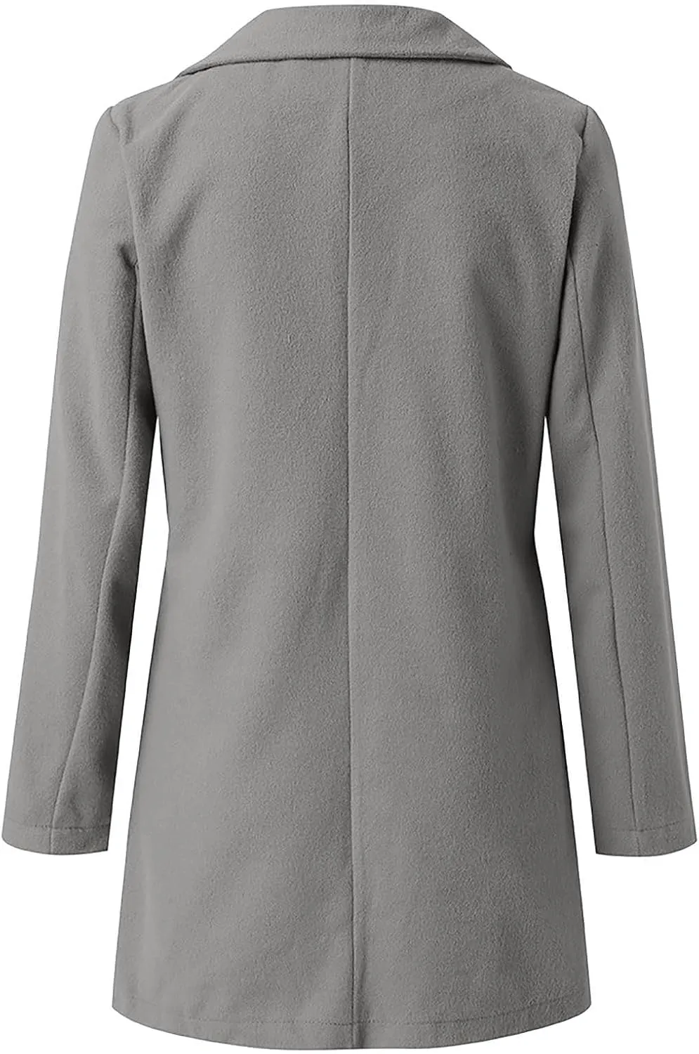 Winter Coats for Women 2024 Fall Wool Trench Coats Double Breasted Notch Lapel Casual Pea Coat Overcoats