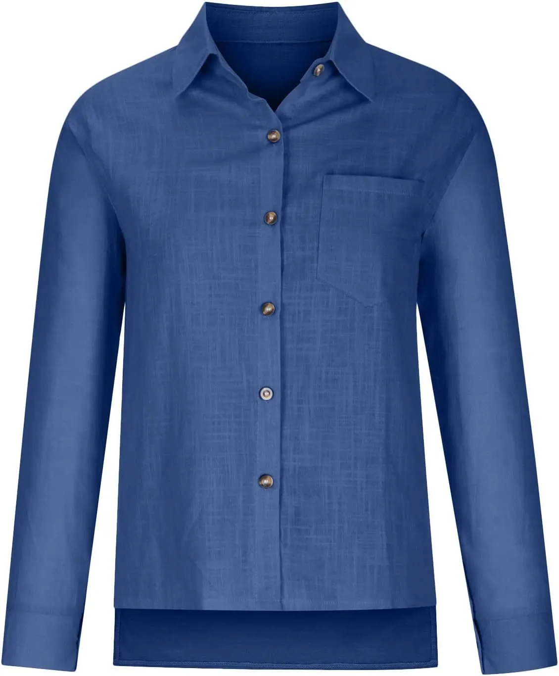 Womens Cotton Linen Button Down Shirts Long Sleeve Collared Gauze Blouses Business Casual Tshirts Loose Summer Tops