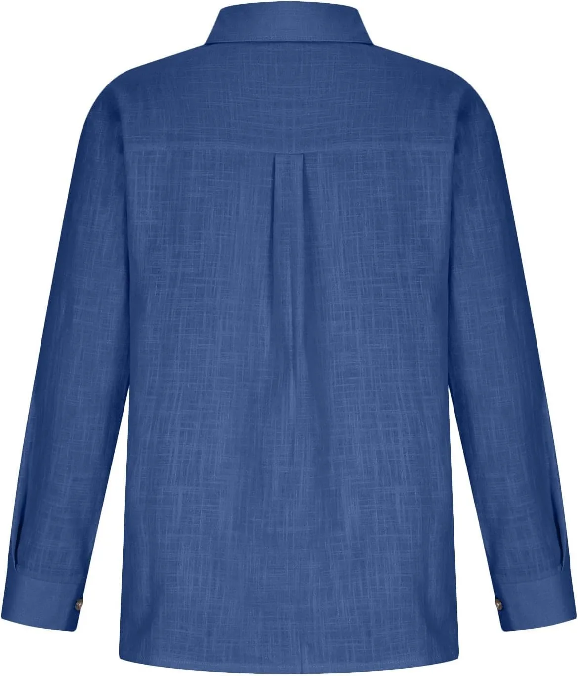 Womens Cotton Linen Button Down Shirts Long Sleeve Collared Gauze Blouses Business Casual Tshirts Loose Summer Tops